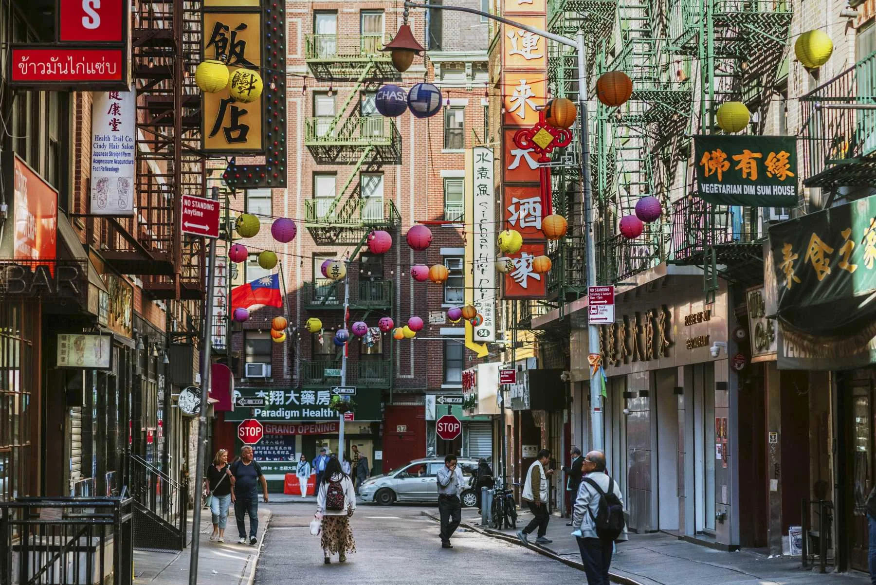 a street in chinatown, new york